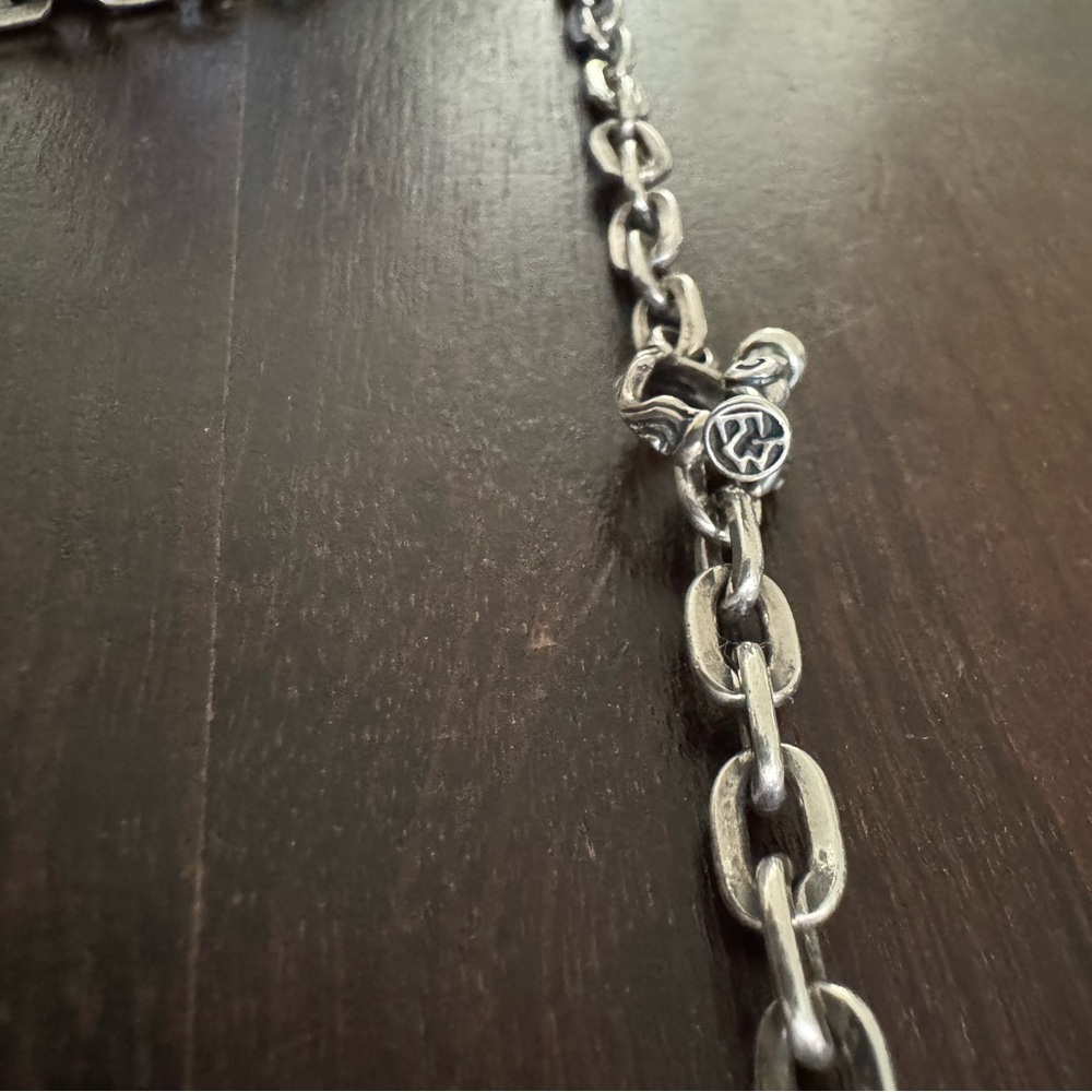 Travis Walker Double Cross Fish Hook Pendant with Chain in Solid Sterling Silver - Picture 5 of 9